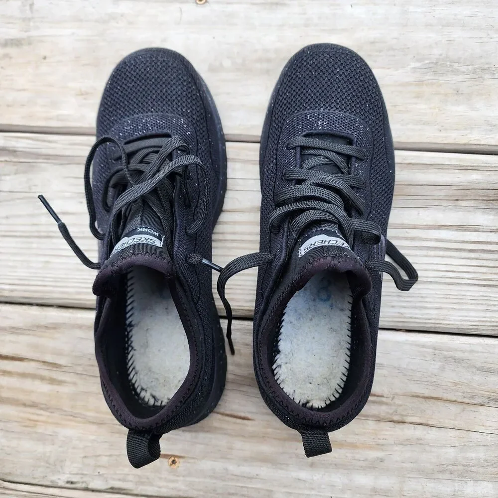 Skechers Womens Bulklin- Balran Black Comp Toe Work and Safety Shoes Size 8